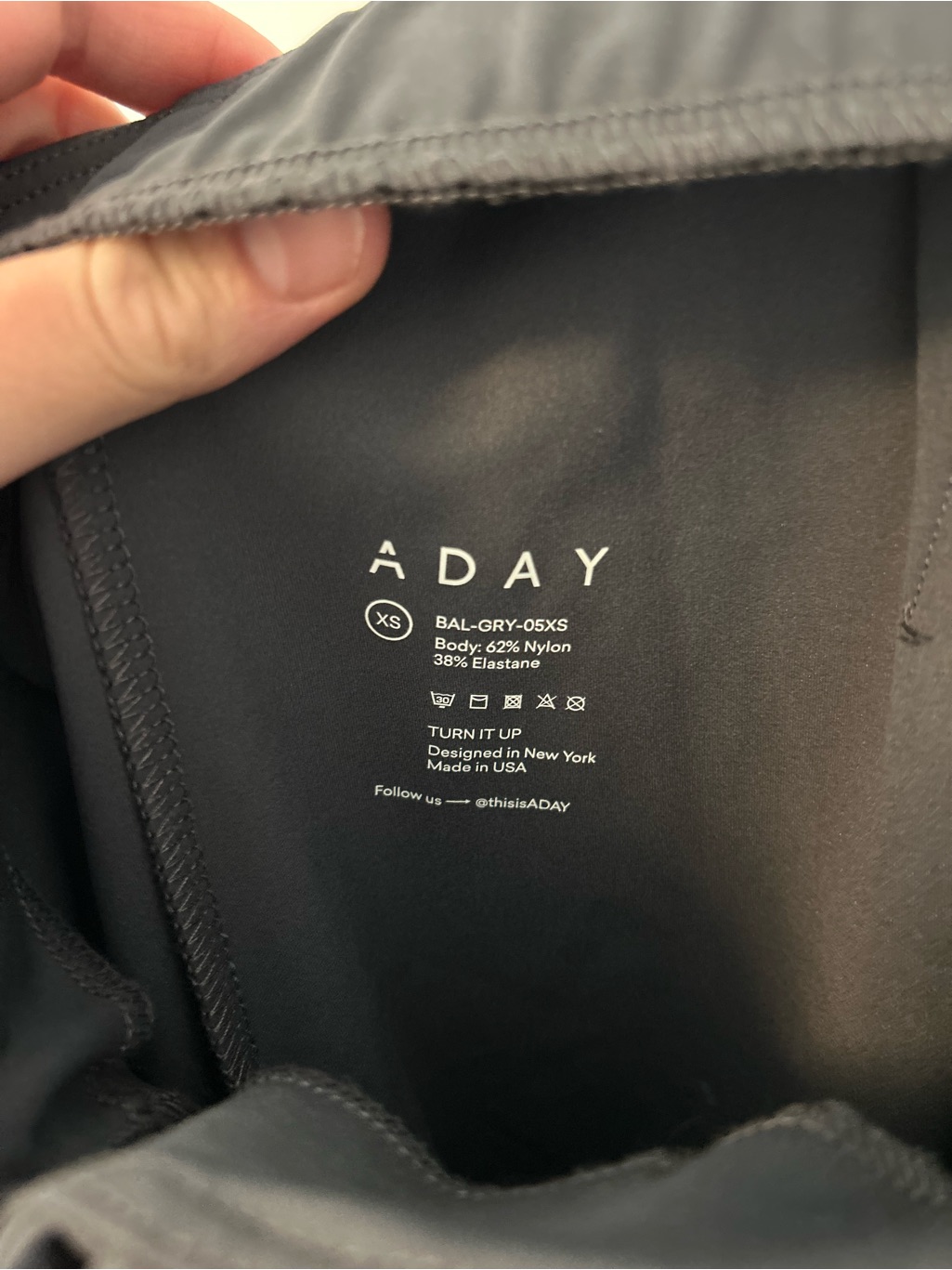 Aday The Turn It Up Pants Sz Xs Trouser Hr Active Gray Euc Errands Travel — image 5 of 5